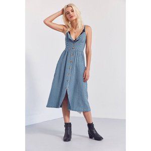 UO Emilia Button Down Midi Dress XS